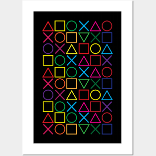 Joy Stick Pattern Icon Posters and Art